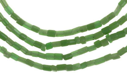 African trade beads old green tiny Venetian glass seed beads Ghana Dipo necklace - Tribalgh