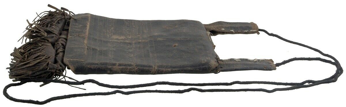 Old African Tuareg purse wallet leather Sahara Niger Nigeria Mali Art - Tribalgh