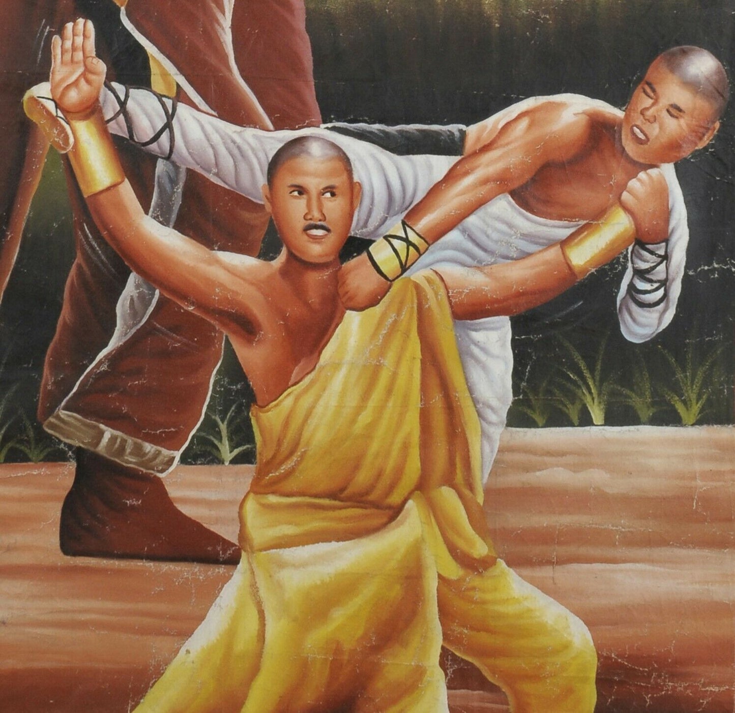 Cartel de la película Arte de la pared del cine africano pintado a mano Ghana SHAOLIN VRS LAMA - Tribalgh