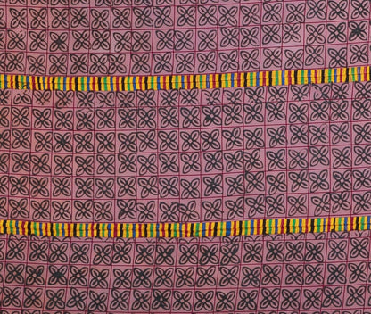 Authentic Adinkra cloth fabric hand block stamped Ghana African art Ashanti - Tribalgh