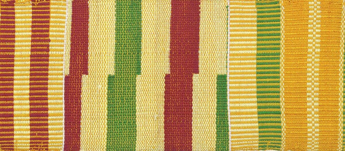 Ghana Kente African Art Scarf cloth handwoven Traditional fabric sash graduation - Tribalgh