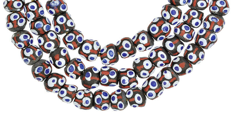 Exquisite recycelte Pulverglasperlen - Ghana Krobo Fancy Trade Beads - alternative Ansicht