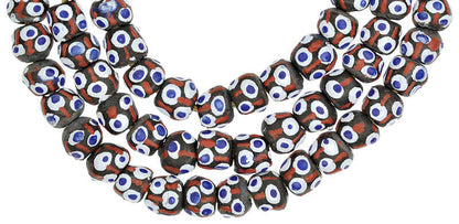 Exquisite recycelte Pulverglasperlen - Ghana Krobo Fancy Trade Beads - alternative Ansicht
