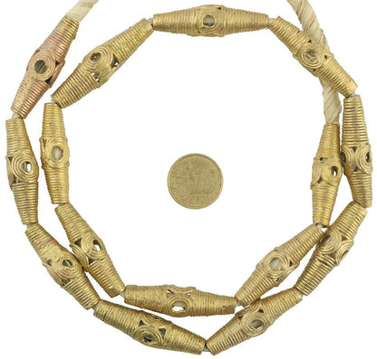 Brass beads African trade handmade Ashanti Akan bronze gold weight Ghana ethnic - Tribalgh