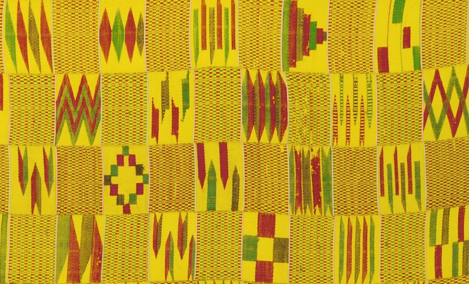 Antique Silk Ashanti Kente handwoven cloth textile Ghana African RARE GOLD DUST - Tribalgh