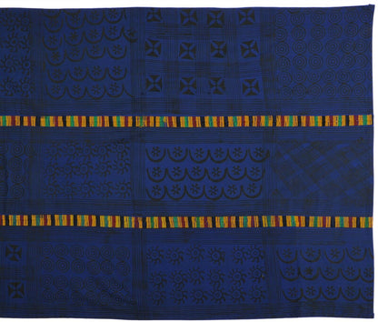 Adinkra Cloth Ghana Ashanti African art fabric hand stamped West Africa - Tribalgh