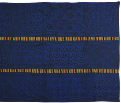 Adinkra Cloth Ghana Ashanti African Art Fabric Hand Stamped West Africa - alternate view