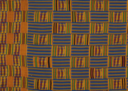 Kente Hand Woven Cloth African Ashanti Handmade Art Ghana Akan Wall Decoration - alternate view