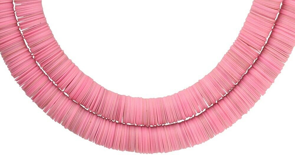 African Trade Beads Old Czech Bohemian Heishi Vulcanic Vulcanite Disks Necklace - alternate view