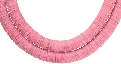 African Trade Beads Old Czech Bohemian Heishi Vulcanic Vulcanite Disks Necklace - alternate view