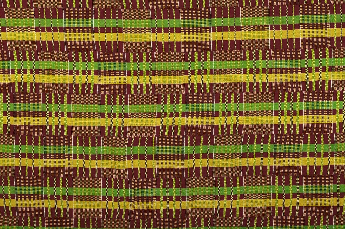 Handgewebte SEIDE African Ashanti Kente SELTENE handgewebtes Tuch Textil Ghana Art - Tribalgh