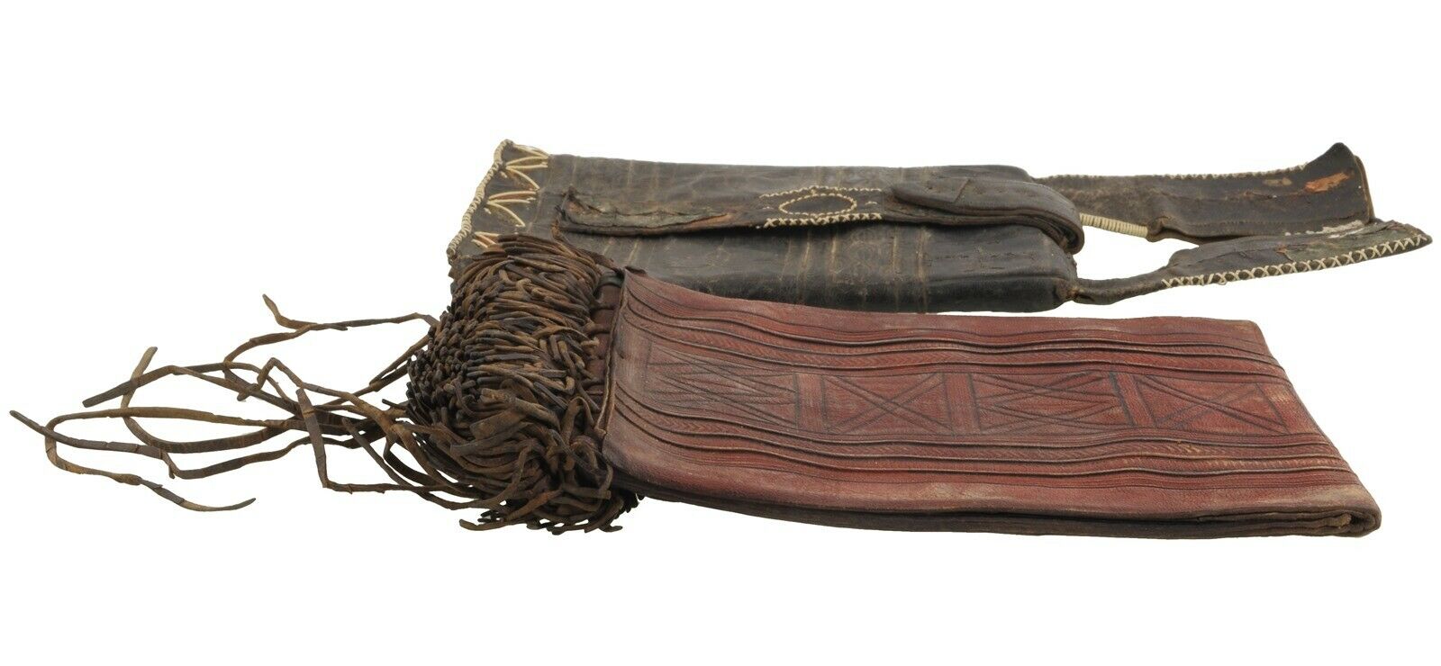 Tuareg leather wallet purse African Sahara Niger Nigeria Mali handmade Art - Tribalgh
