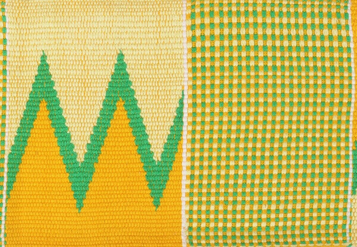 Ghana Ashanti kente Textile cloth African sash scarf stole handwoven handmade - Tribalgh