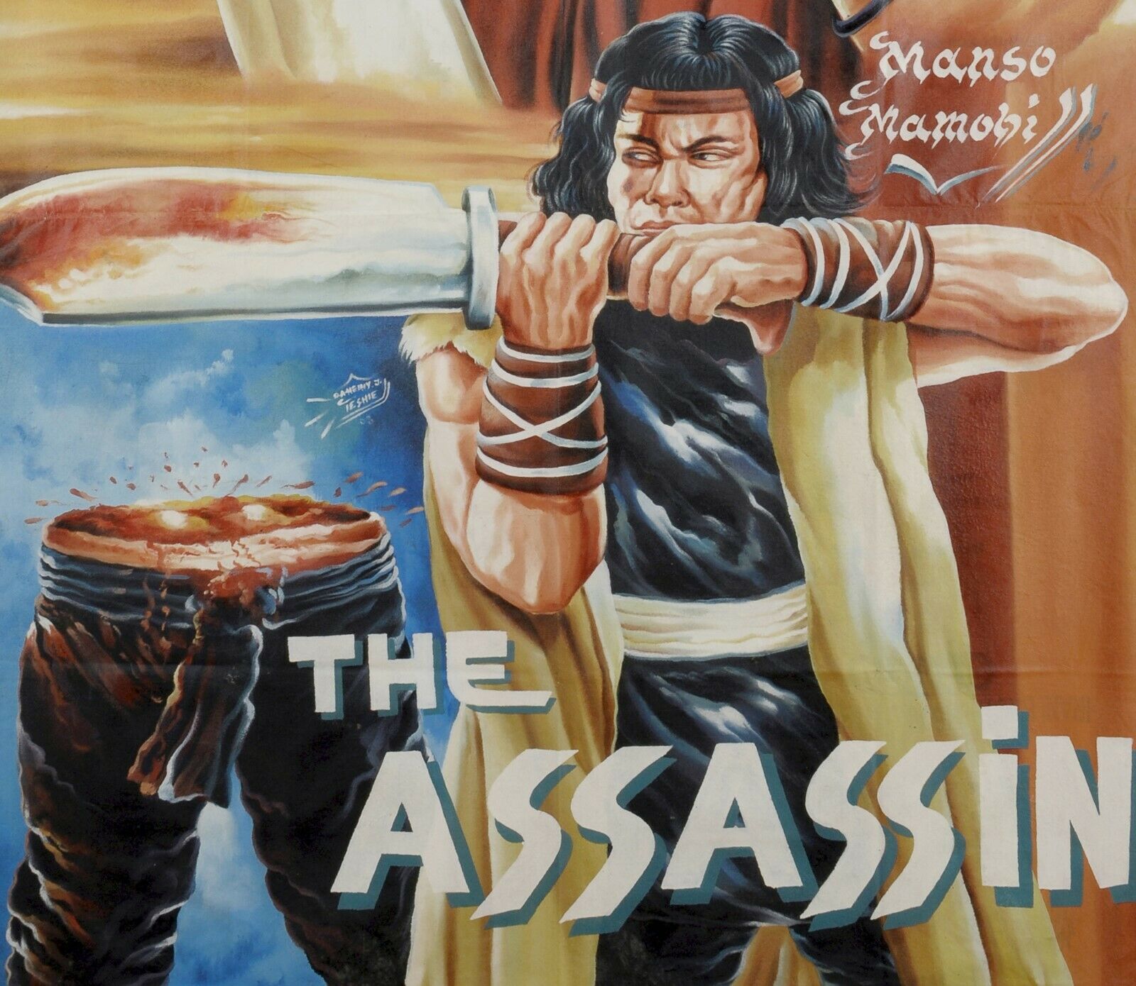 Cinema Movie poster Ghana African oil paint hand painted Art THE ASSASSIN - Tribalgh