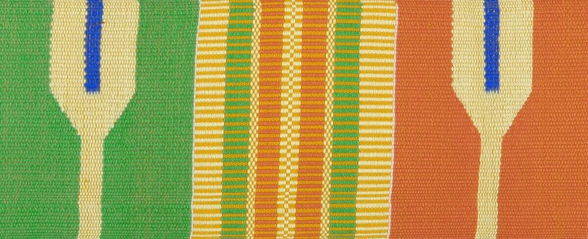 Ashanti Stole Ghana kente cloth African scarf handwoven textile sash handmade - Tribalgh