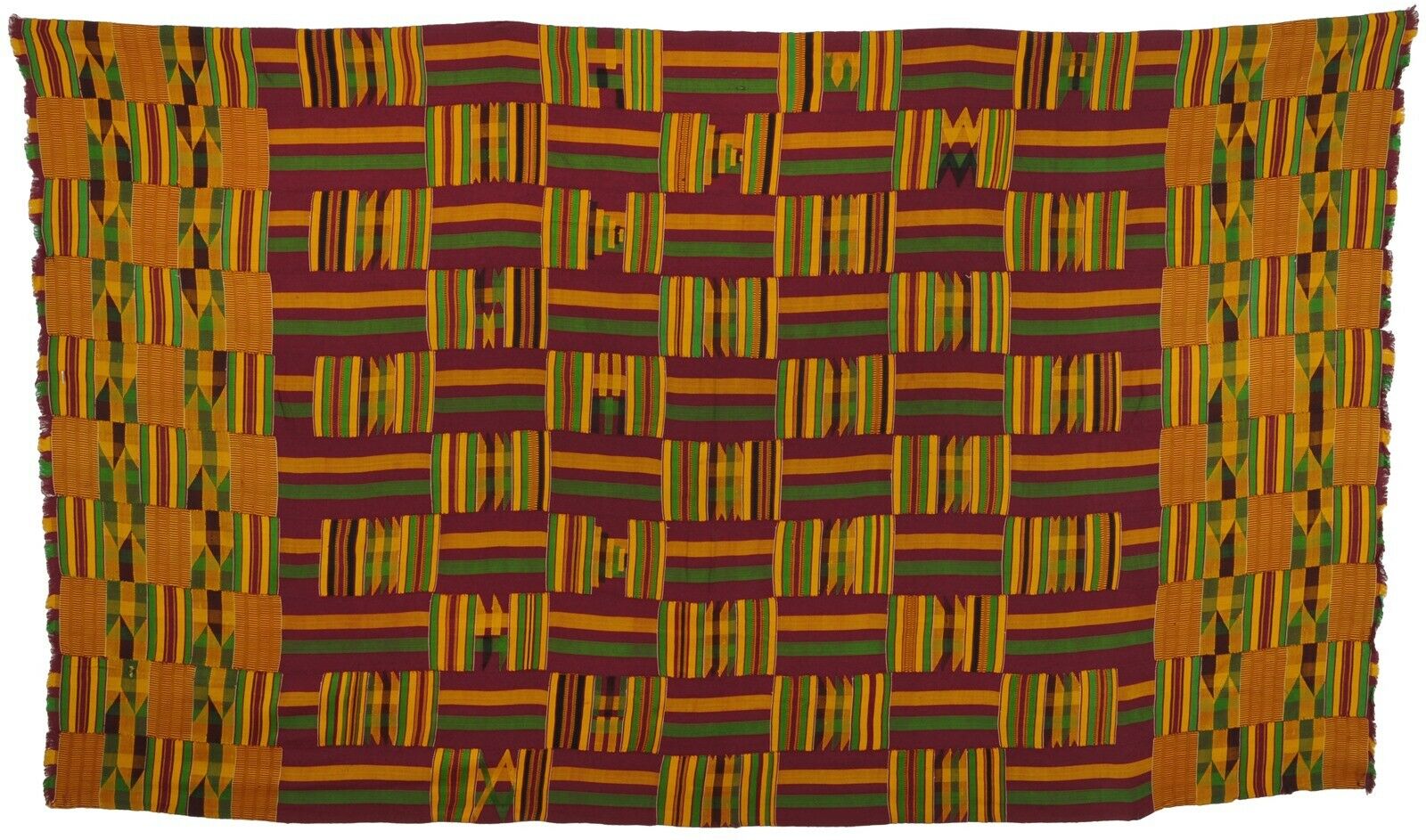 Ashanti Kente hand woven cloth Asante African Akan home decoration textile Ghana - Tribalgh
