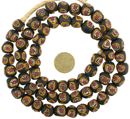 Krobo beads powder glass recycled Ghana African handmade Art Boho - Tribalgh