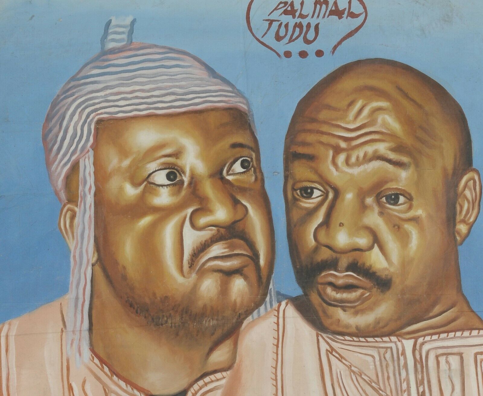 Handgemaltes Film-Kino-Plakat Ghana African Art Mehlsack Leinwand THE GUILTY - Tribalgh