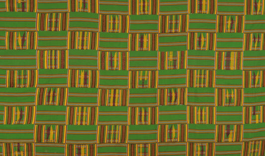 Handwoven Ashanti Kente Woman Size Cloth – Vintage 1970s, 232 × 119 cm
