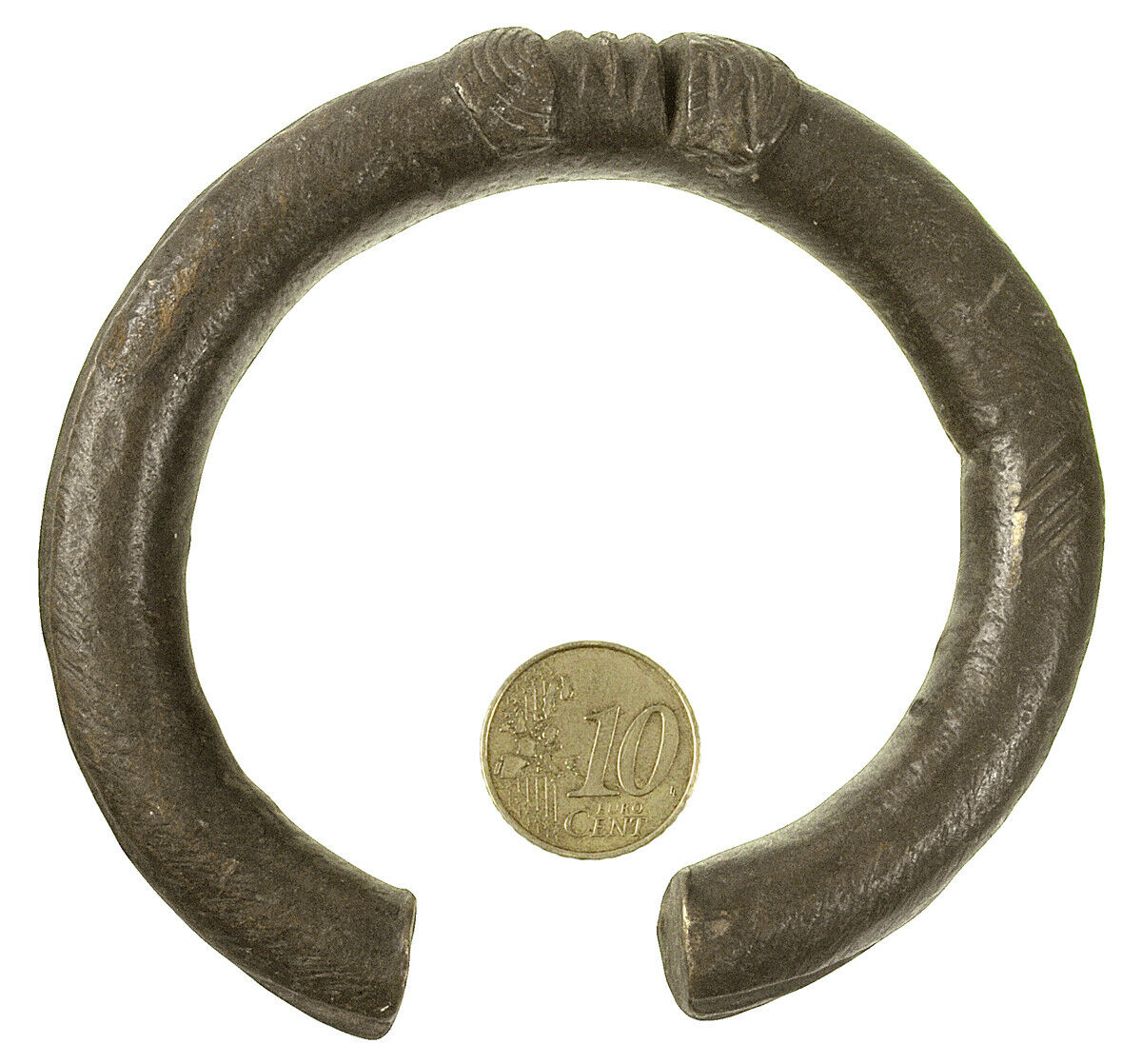 Antique African Brass Bronze bracelet currency Akan Fulani Ghana West Africa Art - Tribalgh