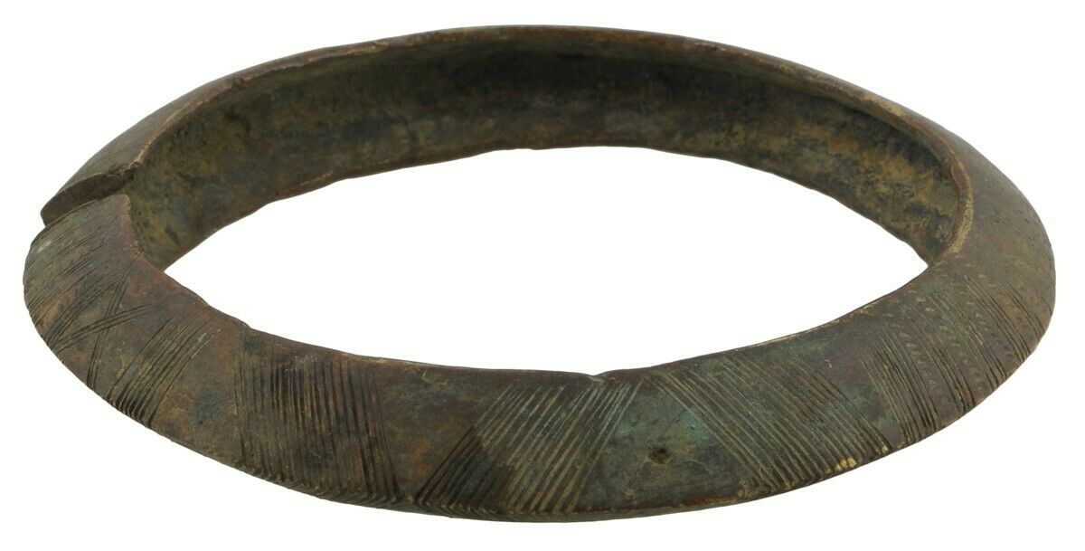 Afrikanische Kunst altes Messing Bronze Armband Währung Ghana Fulani Westafrika - Tribalgh