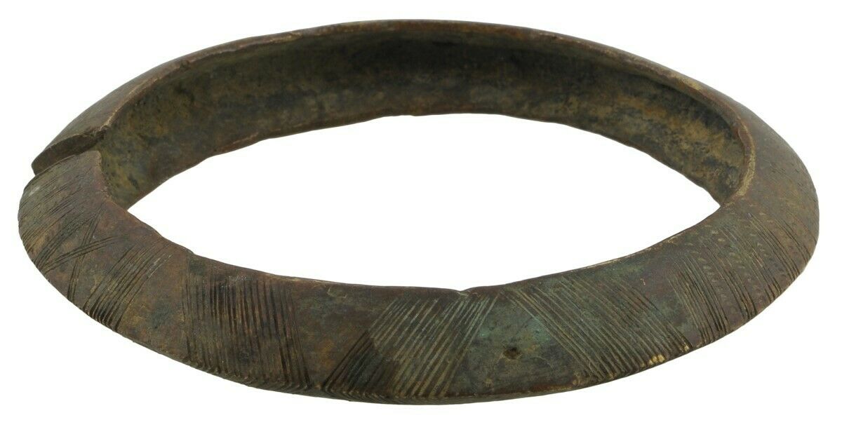 Arte africana ottone antico Bracciale in bronzo valuta Ghana Fulani Africa occidentale - Tribalgh