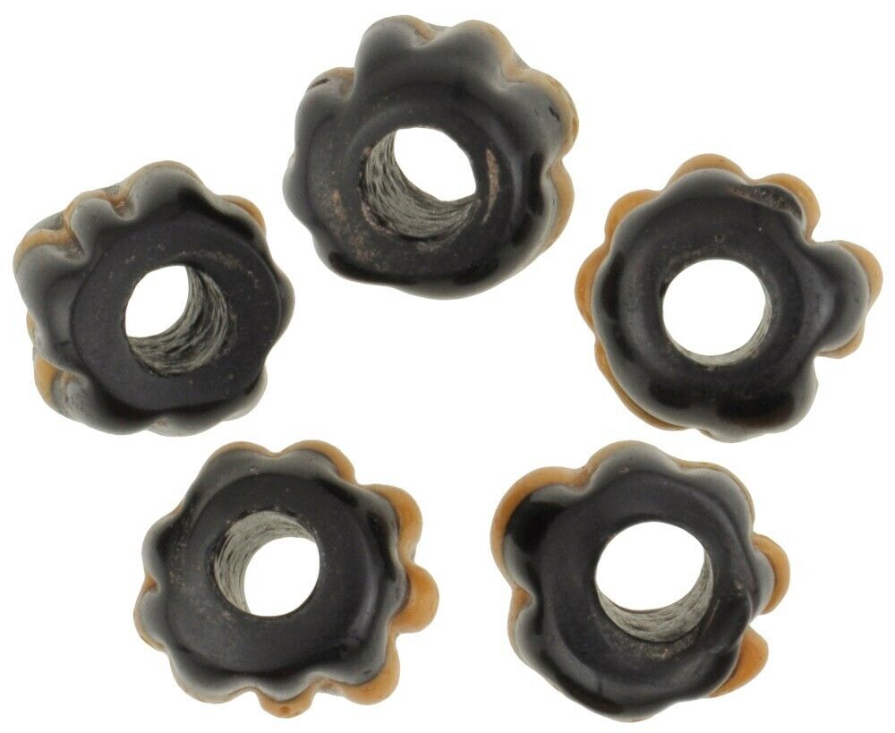 African trade beads Dog Tooth antique Venetian glass beads Fancy lampwork Ghana - Tribalgh