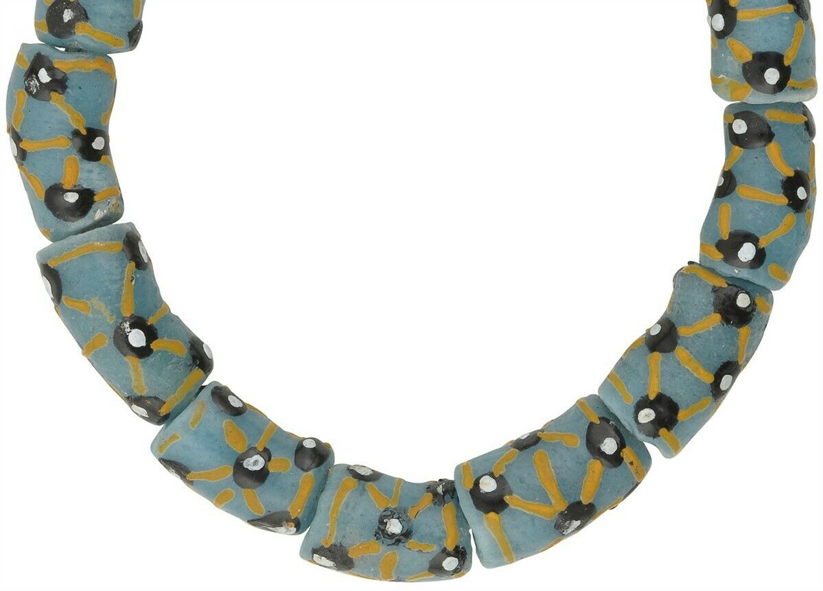 Krobo handgefertigte Perlen aus recyceltem Pulverglas Ghana Afrikanisches Armband - Tribalgh