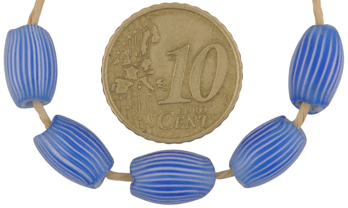Alte afrikanische Handelsperlen antikes Chevron venezianisches Glas 6 Schichten Zwiebelschale SB-38125
