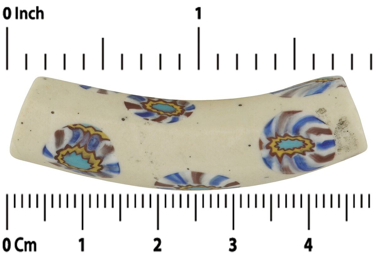 Perla del commercio africano raro vecchio gomito Millefiori perle di vetro veneziano grande mosaico - Tribalgh