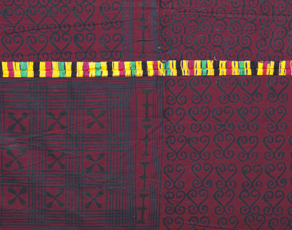 Adinkra Sankofa Symbol Африканская ткань Гана с ручной печатью 2 - Tribalgh