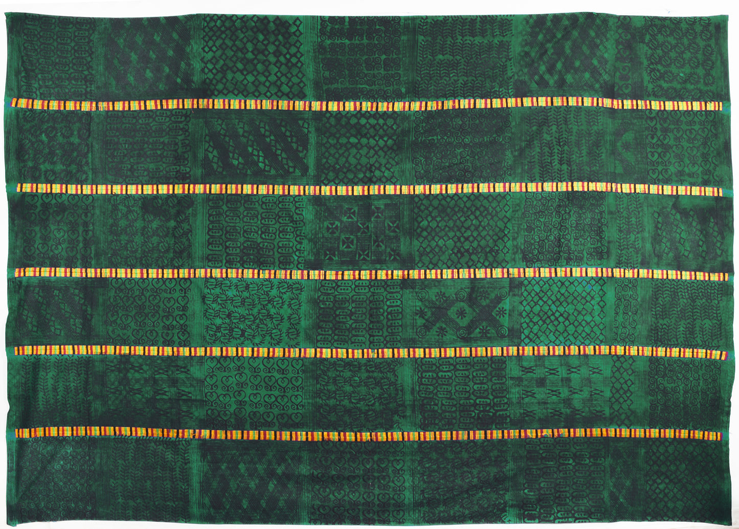 Adinkra Sankofa Symbol afrikanisches Tuch Ghana handgestempelt 1 - Tribalgh