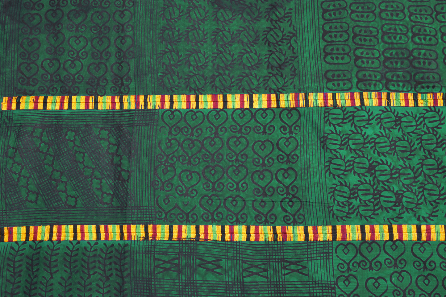 Adinkra Sankofa Symbol Африканская ткань Гана с ручной печатью 1 - Tribalgh
