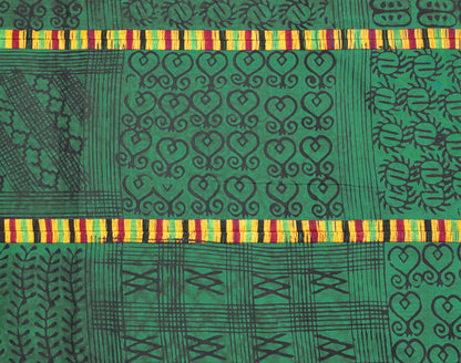 Adinkra Sankofa Symbol African Cloth Ghana hand stamped 1 - Tribalgh