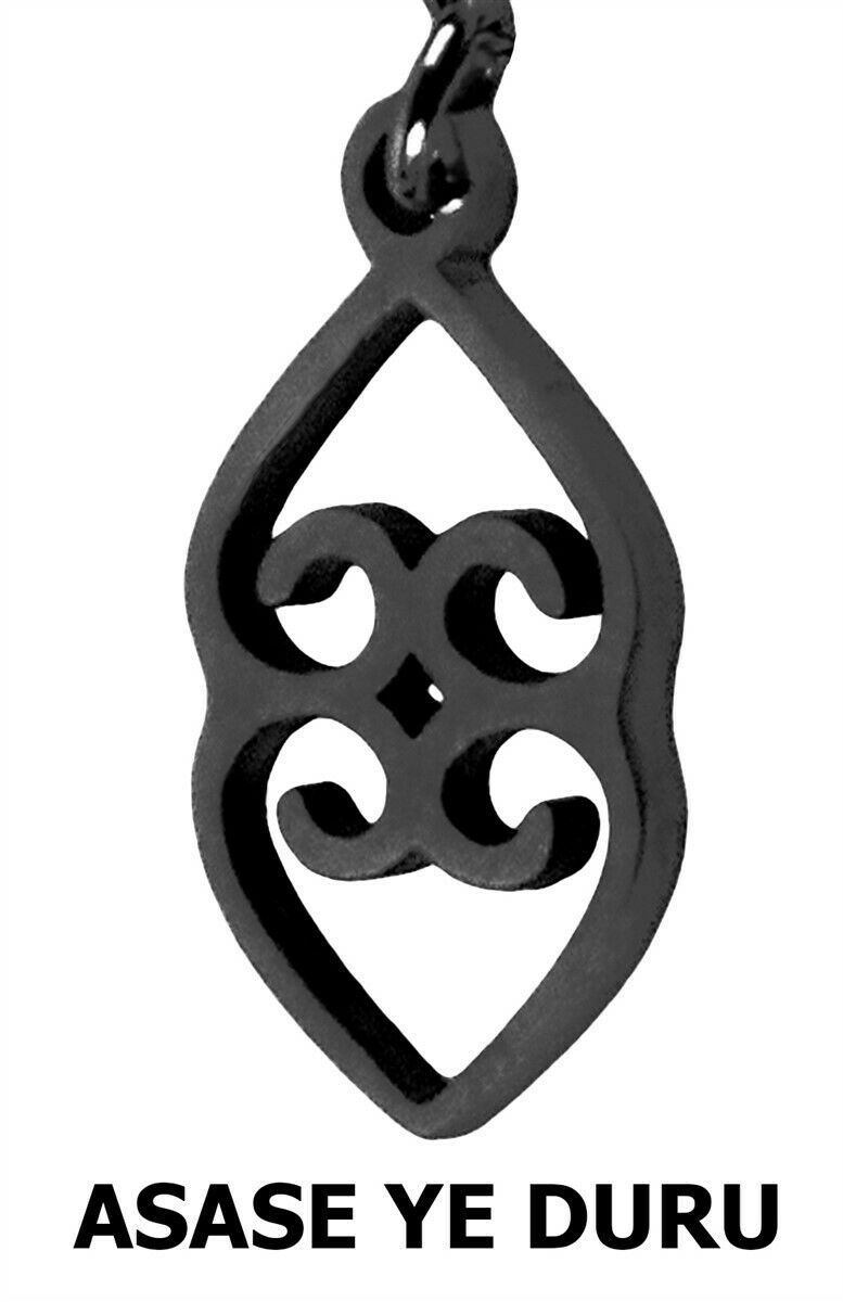 Simboli africani Adinkra bracciale in acciaio inossidabile regolabile gioielli Ghana - Tribalgh