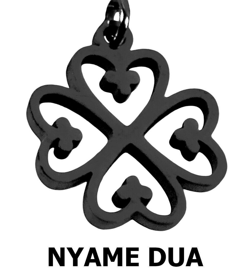 Pulsera con dijes de acero inoxidable con símbolos africanos Adinkra, joyería ajustable de Ghana - Tribalgh