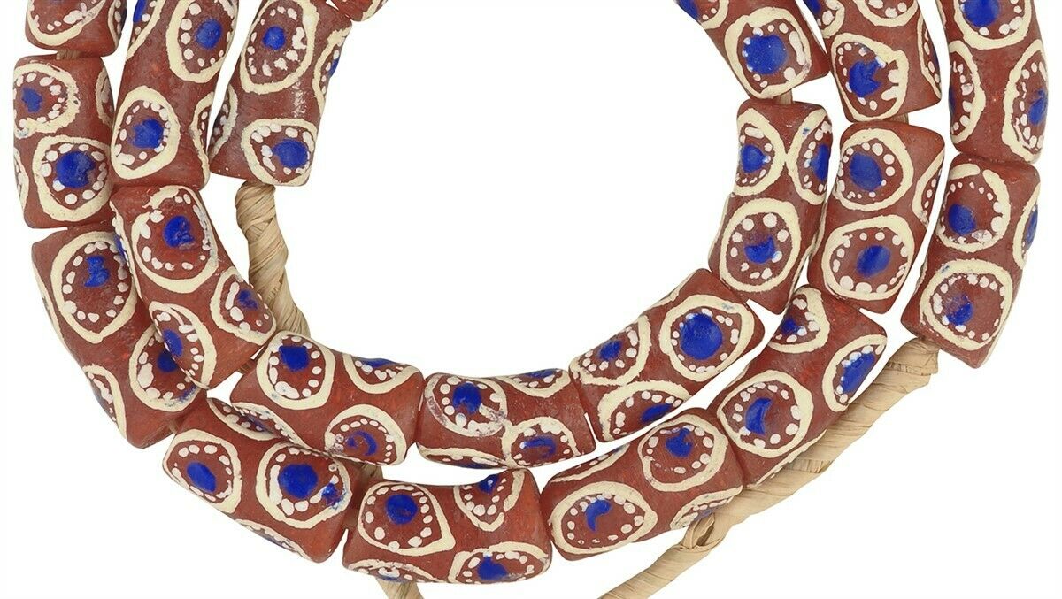 Krobo beads recycled glass handmade Ghana ethnic necklace African - Tribalgh