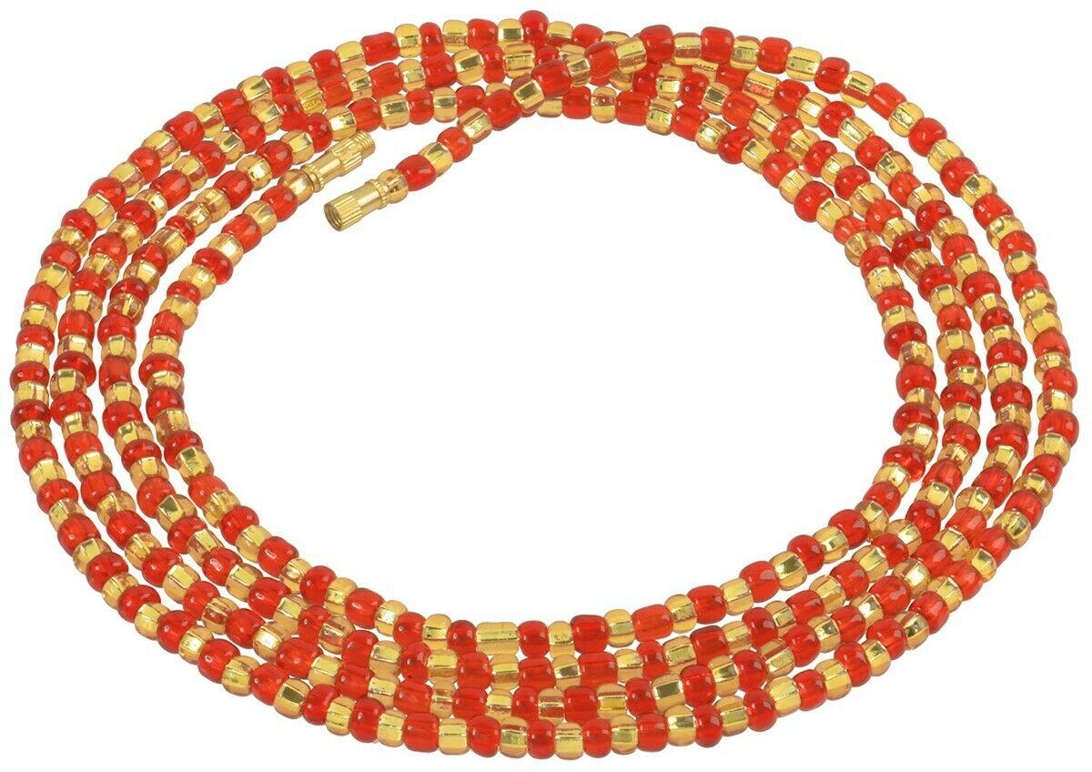 Glass Waist Beads handmade African body jewelry Ghana belly chain - Tribalgh