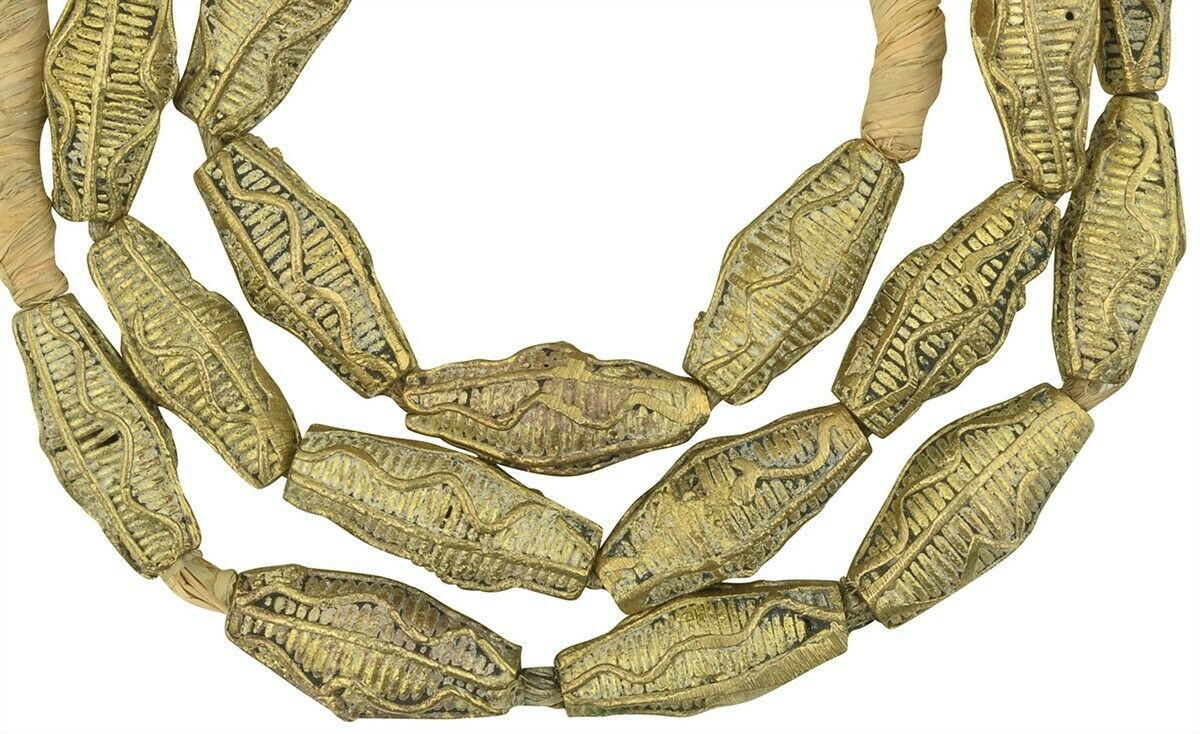 Perle di commercio in ottone africano Ashanti fusione a cera persa gioielli Ghana - Tribalgh
