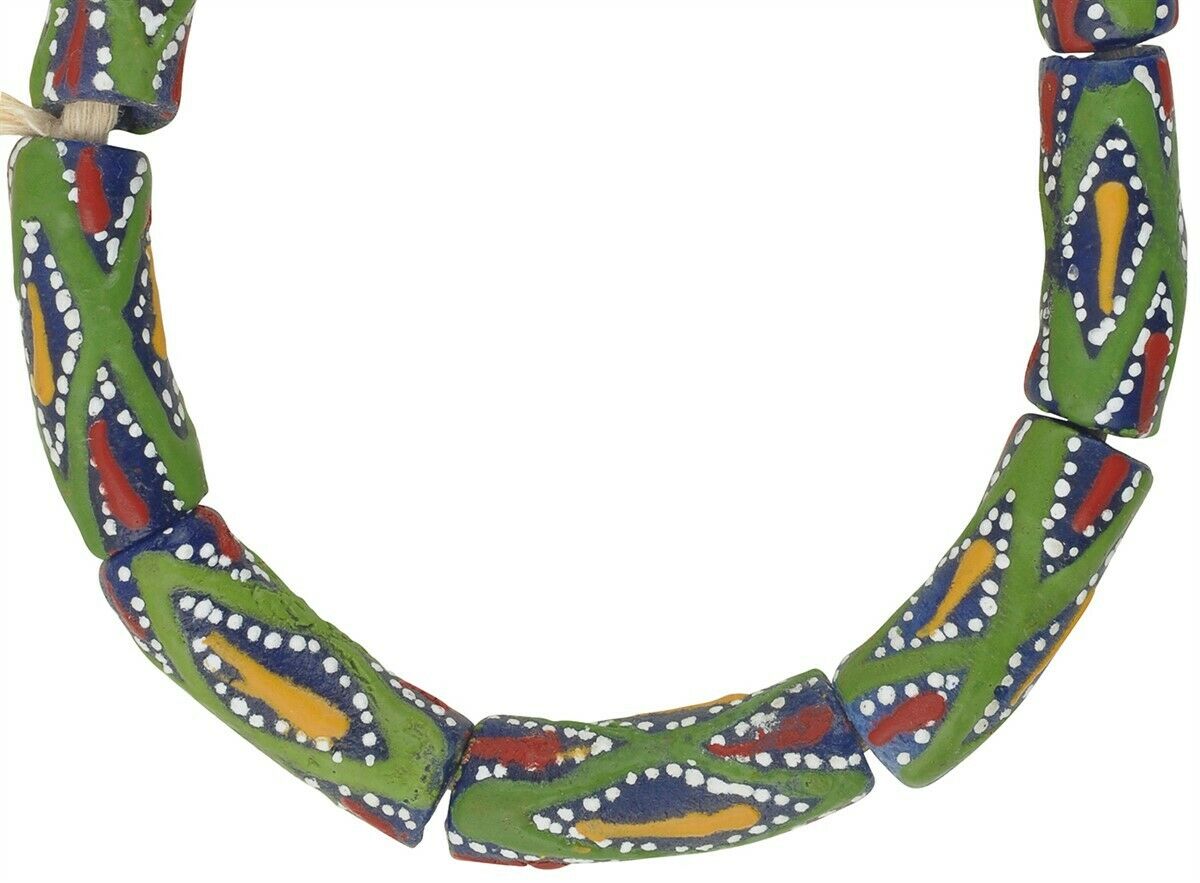 Afrikanische Perlen Krobo Armband aus recyceltem Glas Ghana ethnisch - Tribalgh