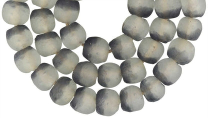 African Beads ethnische Halskette aus recyceltem Glaspulver Ghana - Tribalgh