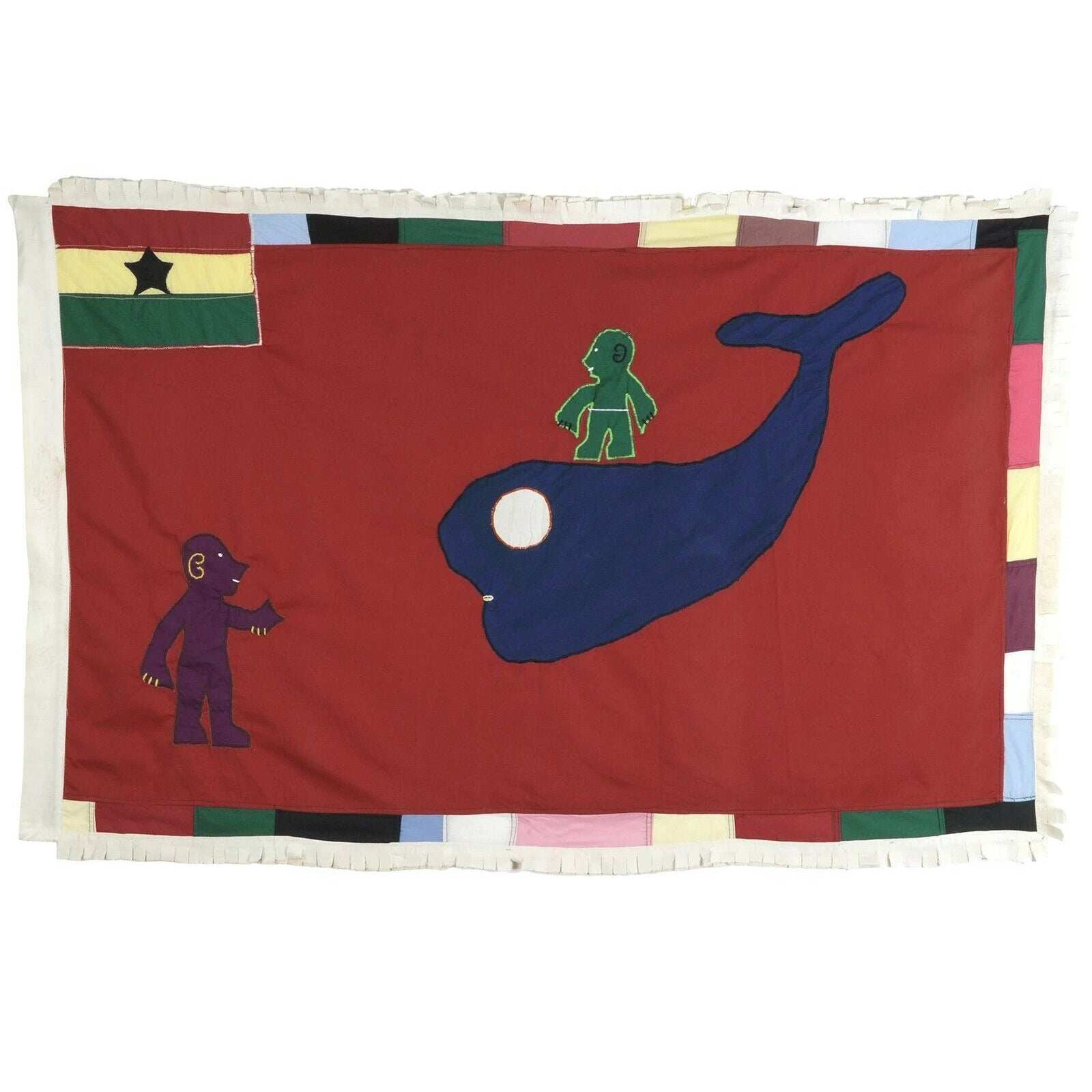 Asafo-Flagge Fante Fanti Frankaa Ghana afrikanische Applikationskunst - Tribalgh