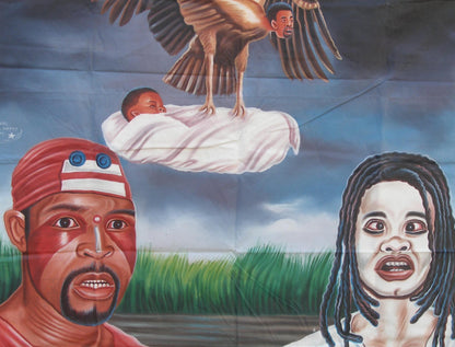 Αφίσες ταινιών της Γκάνας BLOOD MONEY ζωγραφική στο χέρι African Art SD-13942