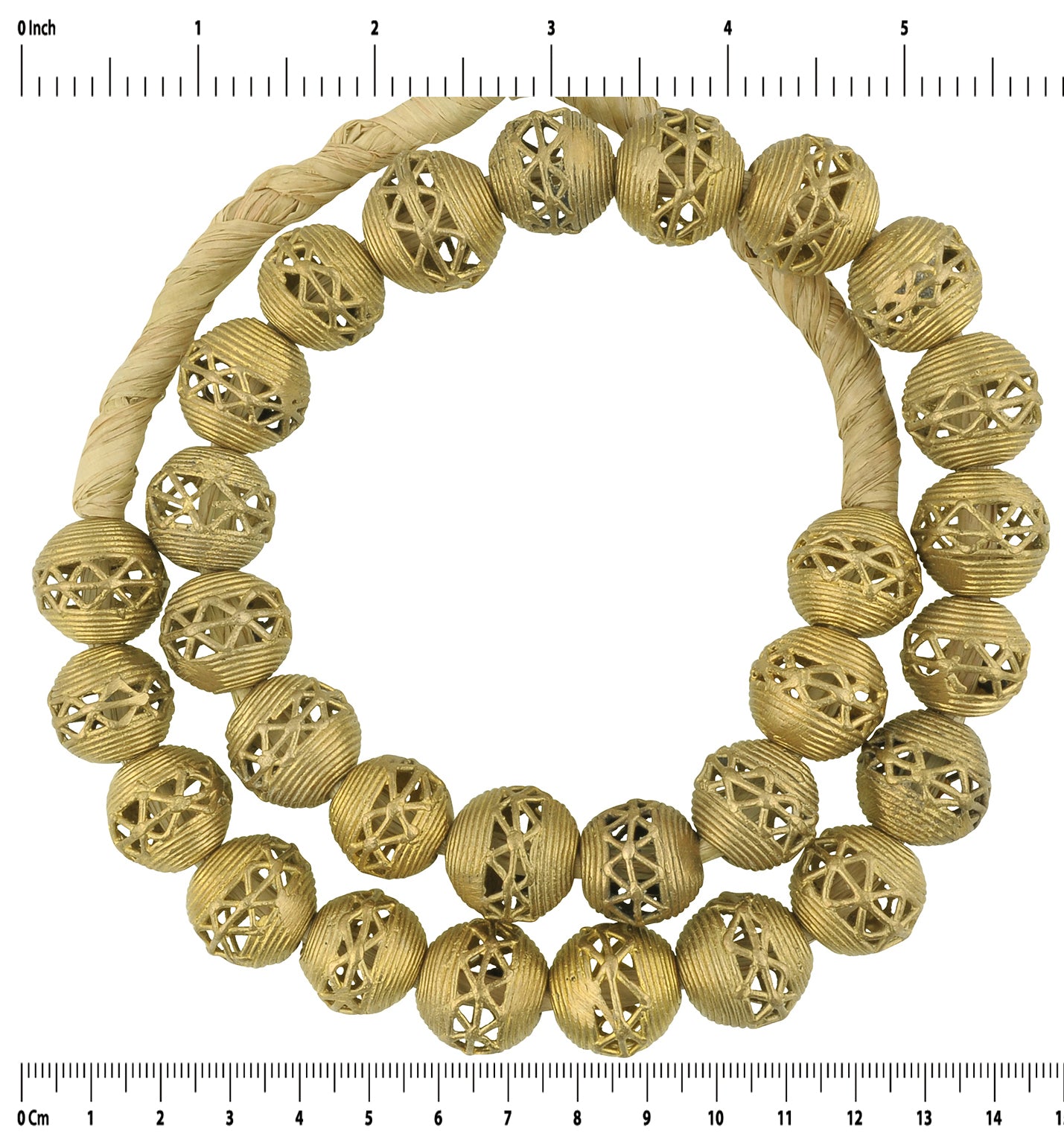African brass trade beads handmade Ashanti bronze casting lost wax - Tribalgh