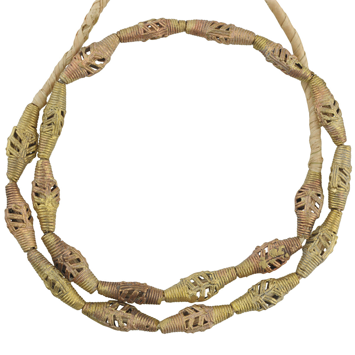 New "Feather" Tabular Brass Beads - Handcrafted By Ashanti Artisans