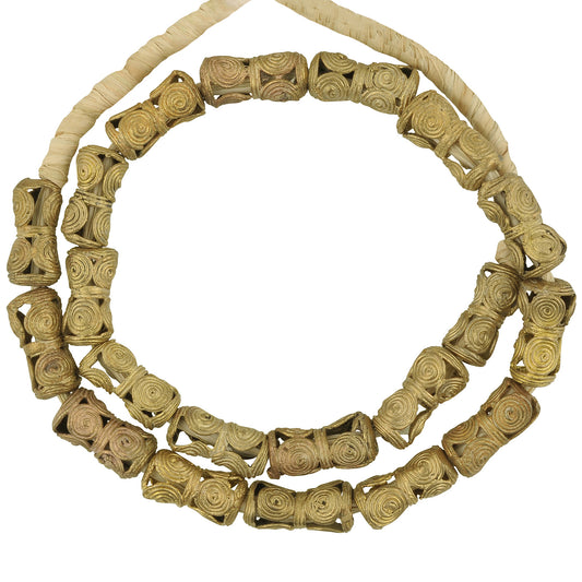 Perline in ottone Ghana Ashanti cera persa Asante gioielli tribali Africani - Tribalgh