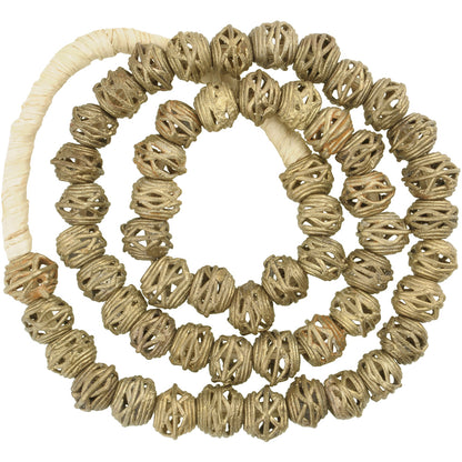 Perle di commercio in ottone africano fatte a mano a cera persa Ashanti Asante fusione in bronzo tribale - Tribalgh