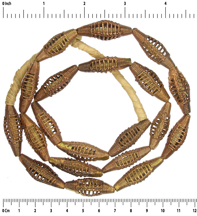 Brass beads African trade beads Ghana Ashanti Akan metal bronze beads lost wax - Tribalgh