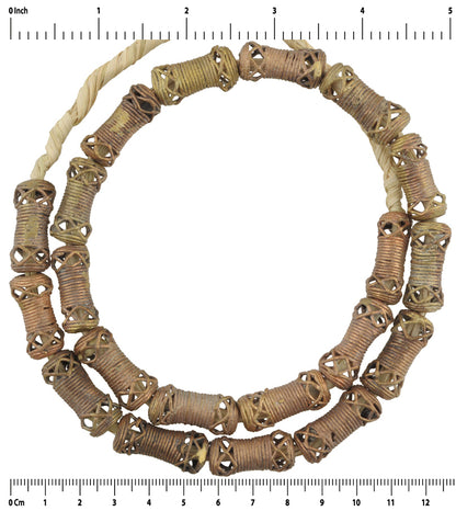African trade brass beads lost wax Ghana Ashanti Akan bronze casting gold weight - Tribalgh