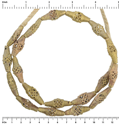 Handmade beads brass bronze casting Ashanti Akan African trade lost wax ethnic - Tribalgh
